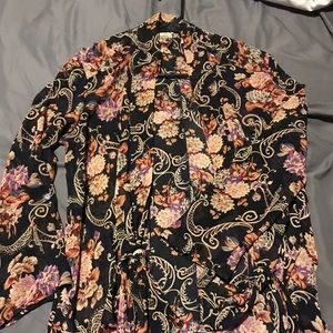 Super cute floral cardigan with studded shoulder